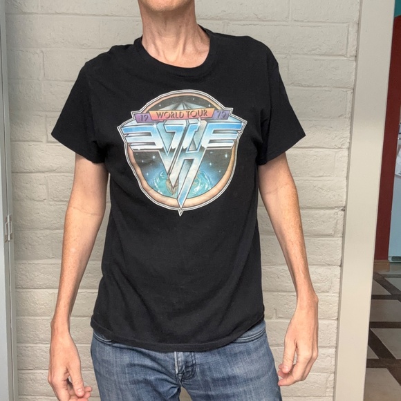 RARE Vintage Van Halen 1979 World Tour T-Shirt LARGE - Picture 1 of 8